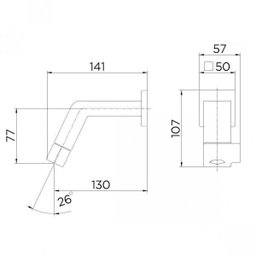 Torneira para Lavatório de Parede Bica Baixa Dix Docol - 2
