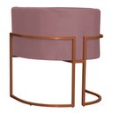Ver imagem 4 de Poltrona Decorativa Luana Base Bronze Veludo Rosê - Montanaris Decor Md Montanaris Decor