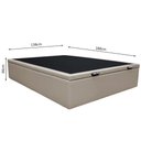 Ver imagem 4 de Base Box Baú para Cama Casal 138x188cm Liz S05 Corano Bege - Mpozenato