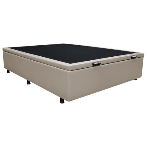Base Box Baú para Cama Casal 138x188cm Liz S05 Corano Bege - Mpozenato