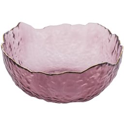 Bowl de Cristal Martelado C/BORDA Dourada Rosa TAJ 19X10CM WOLFF - 1