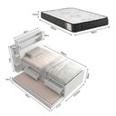 Ver imagem 4 de Bicama Isa Solteiro com Gavetas e Cama Auxiliar com Colchões D33 para Quarto Juvenil - Branco
