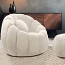 Ver imagem 3 de Poltrona Decorativa Orgânica Giratória Cloud Bouclê E03 - D’Rossi