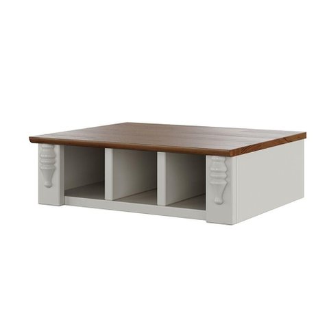 Armário de Cozinha Garrafeiro Hannover 48,5cm Off White sem Porta sem Gavetas MDF Linz Móveis