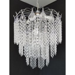 Kit Lustre Cristal Acrílico 42x75 + 3 Lâmpadas LED ACL09 - 7