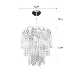 Kit Lustre Cristal Acrílico 42x75 + 3 Lâmpadas LED ACL09 - 3