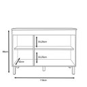 Ver imagem 4 de Balcão Karen 119 Cm 3 Portas com Tampo Peternella