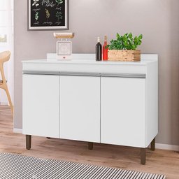 Balcão Karen 119 Cm 3 Portas com Tampo Peternella - 3