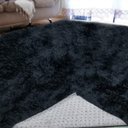 Ver imagem 4 de Tapete Felpudo Sala Quarto e Escritório Antiderrapante Fofo Casa Dona 100x140cm Preto