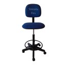 Ver imagem 1 de Cadeira Caixa Alta com Aro e com Rodízio Tecido Azul