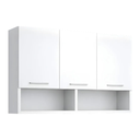 Ver imagem 5 de Armário Aéreo Cozinha Itália 3 Portas Moderno Branco