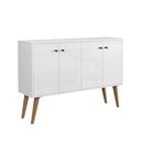 Ver imagem 4 de Buffet Aparador Imperial 4 Portas com Pés Palito Retrô - Branco