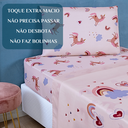 Ver imagem 5 de Conjunto de Lencol Solteiro Bouti 3 Pçs Jogo de Cama Infantil 200 Fios Super Macio:unicornio