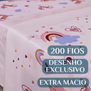 Ver imagem 3 de Conjunto de Lencol Solteiro Bouti 3 Pçs Jogo de Cama Infantil 200 Fios Super Macio:unicornio