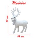 Ver imagem 2 de Enfeite Decorativo Rena Branca com Guizo Natal 21cm