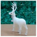 Ver imagem 3 de Enfeite Decorativo Rena Branca com Guizo Natal 21cm