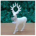 Ver imagem 1 de Enfeite Decorativo Rena Branca com Guizo Natal 21cm