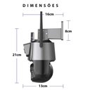 Ver imagem 3 de Camera Dupla de Segurança Duas Lentes App Celular Wifi Inteligente Som Sirene Sensor Movimento Micro
