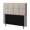 Ver imagem 1 de Cabeceira Estofada Poliana 140CM Casal Strass Courino Bege - D A DECOR