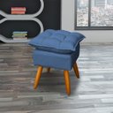 Ver imagem 2 de Kit 2 Puff Decorativo Quadrado para Sala Quarto Penteadeira Recepção Alice Pé Palito Castanho Suede