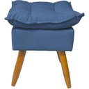 Ver imagem 3 de Kit 2 Puff Decorativo Quadrado para Sala Quarto Penteadeira Recepção Alice Pé Palito Castanho Suede