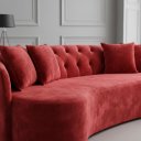 Ver imagem 3 de Sofá Orgânico Curvo 250cm Zeus:Vermelho