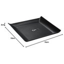 Ver imagem 4 de Prato Quadrado 16cm Preto Pequeno Avulso Plástico Cozy Coza Lanches Frutas Frios