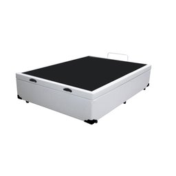 Cama Base Box Baú Casal NK Camas Sintético Branco 41x138x188 - 3