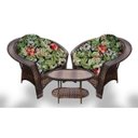 Ver imagem 1 de Conjunto de Poltronas Fibra Sintética 19 - 2 Poltronas + 1 Mesa Centro - Tecido Saquarema