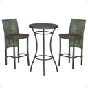 Ver imagem 1 de Mesa Bistrô e 2 Banquetas Roma Preta Corda Náutica Estofado 9 Trama Original