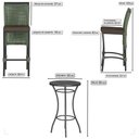 Ver imagem 2 de Mesa Bistrô e 2 Banquetas Roma Preta Corda Náutica Estofado 9 Trama Original