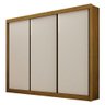 Guarda Roupa Casal 3 Portas São Paulo Gold Freijó Off White - Leifer Móveis - 1