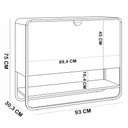 Ver imagem 5 de Sapateira Vertical Aparador 93cm Orgânica Industrial Alek A03 Off White - Lyam Decor
