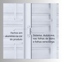 Ver mais imagens de Janela de Aço Veneziana 100x120cm 6 Folhas com Grade Quadrada Facilita Lucasa