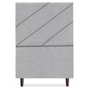 Ver imagem 5 de Cabeceira Solteiro 90 Cm com Frame Cristal Boucle Cinza Artte Cinza