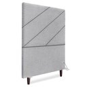 Ver imagem 1 de Cabeceira Solteiro 90 Cm com Frame Cristal Boucle Cinza Artte Cinza