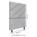 Ver imagem 3 de Cabeceira Solteiro 90 Cm com Frame Cristal Boucle Cinza Artte Cinza