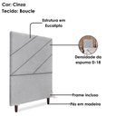 Ver imagem 4 de Cabeceira Solteiro 90 Cm com Frame Cristal Boucle Cinza Artte Cinza