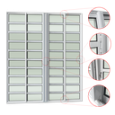 Ver imagem 3 de Porta Correr c/Travessas 4F.Móv.210x240 Elite c/Fechad.Tetra V.Lis.Branco Brimak