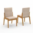 Ver mais imagens de Conjunto Mesa com 4 Cadeiras Orquestra Marrom/Marromle/Off White