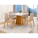 Ver imagem 1 de Conjunto Mesa com 4 Cadeiras Orquestra Marrom/Marromle/Off White