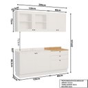 Ver imagem 5 de Cozinha Compacta Modulada 4 Peças 6 Portas 3 Gavetas 1 Tampo Sevilha Branco/Artico