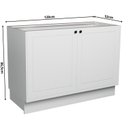Ver imagem 6 de Cozinha Compacta Modulada 4 Peças 6 Portas 3 Gavetas 1 Tampo Sevilha Branco/Artico