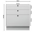 Ver mais imagens de Cozinha Compacta 4 Peças 6 Portas 3 Gavetas 1 Tampo Sevilha