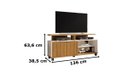 Ver imagem 3 de Rack para TV Topázio Ripado Cinamomo com Off White-Bechara