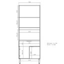 Ver imagem 3 de Torre Quente 70 Cm 3 Portas 1 Gaveta Thb Leticia