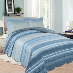 Kit Colcha 3 Peças Cobre Leito Queen Patchwork Ultrassonic Breno - 1