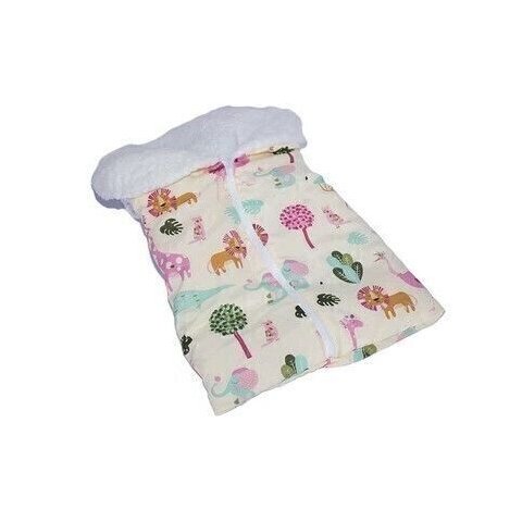 Saco de Bebê com Sherpa G - Girafa Pink