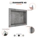 Ver imagem 2 de Nicho Para Banheiro Diamante em Porcelanato Polido 40x30 Cinza - Cozimax