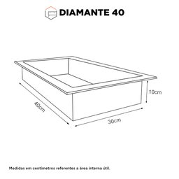 Nicho Para Banheiro Diamante em Porcelanato Polido 40x30 Cinza - Cozimax - 3